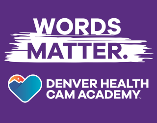 Center for Addiction Medicine (CAM) Academy Words Matter Campaign Logo